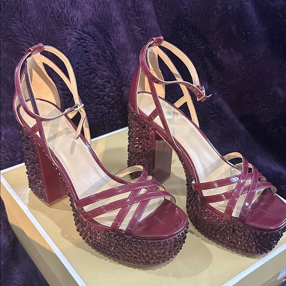MICHAEL Michael Kors Miri Burgundy Platform Sandals - Picture 1 of 6